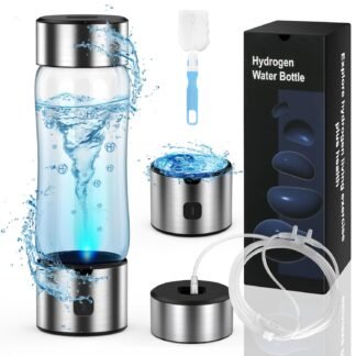 Hydrogen Water Bottle Generator – Produces Hydrogen Water Alternative to Hydrogen Water Tablets,3-Min Hydrogen Water, Inhalation & Drinking, Auto Clean, Slim & Portable for...