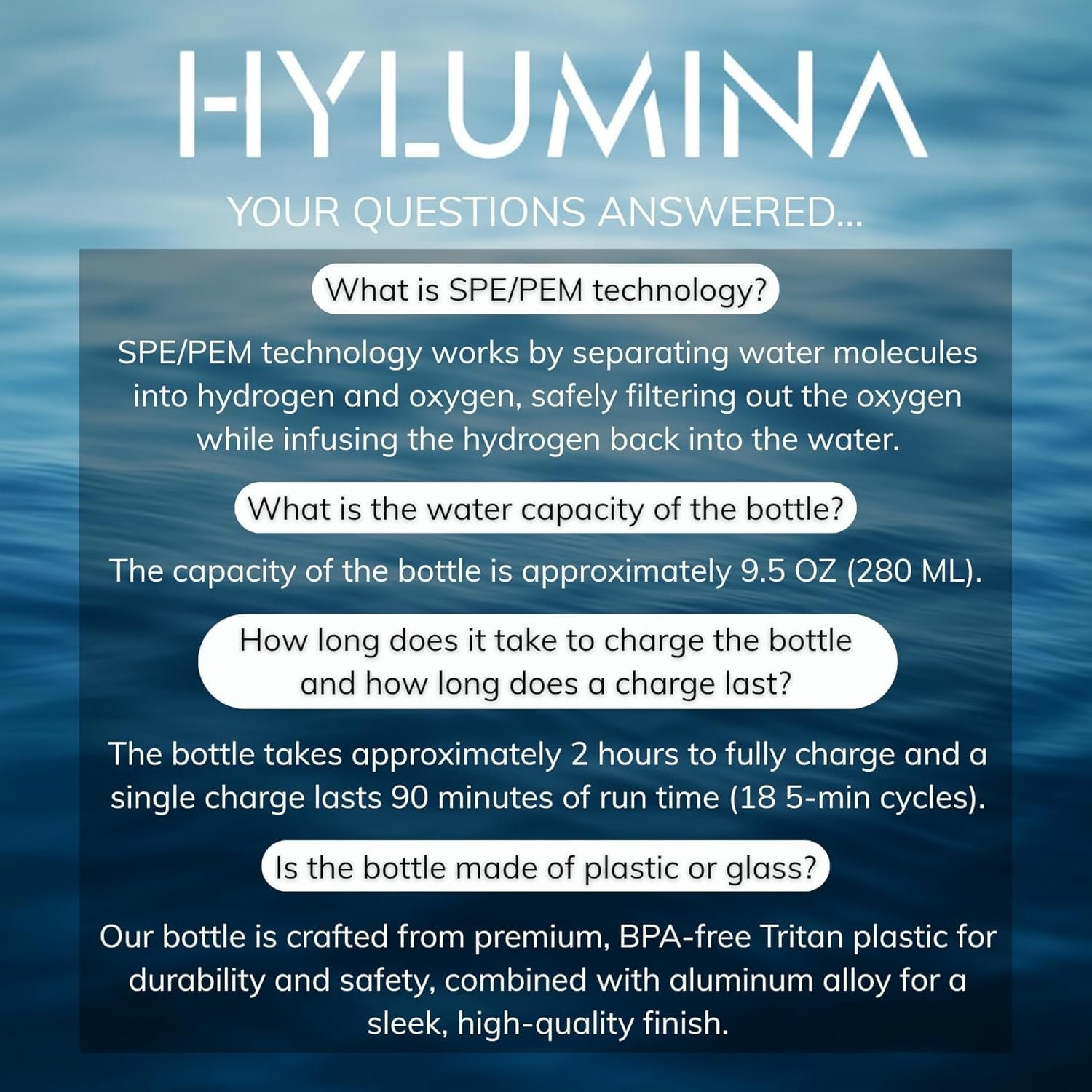 Hydrogen Water Bottle Generator - Up to 6400ppb of Hydrogenated Water Per Cycle - SPEPEM Tech - 95OZ Food Grade ABS Hydrogen Water Generator - Gift Bottles for Family - lunas-mystic-emporium.com Hydrogen Water Bottle Generator - Up to 6400ppb of Hydrogenated Water Per Cycle - SPE/PEM Tech - 9.5OZ Food Grade ABS Hydrogen Water Generator - Gift Bottles for Family,...