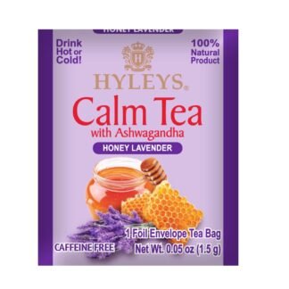 Hyleys Herbal Tea with Ashwagandha - Lavender & Honey Flavor - Caffeine-Free, Calm Tea - 25 Tea Bags (6 Pack - 150 Tea Bags Total) - Bedtime Blend for Deep Relaxation & Restful...