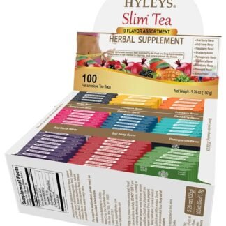 HYLEYS Slim Tea 9 Flavor Assortment 100 Ct - Weight Loss Herbal Supplement Cleanse and Detox - 100 Tea Bags (1 Pack) - Herbal Tea Variety Pack