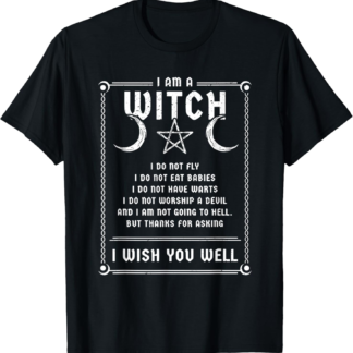 I Am A Witch Wicca Halloween Pagan Costume Womens T-Shirt