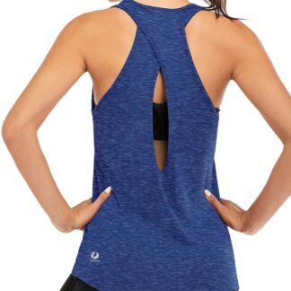 ICTIVE Womens Cross Backless Workout Tops for Women Racerback Tank Tops Open Back Running Muscle Tank Yoga Shirts