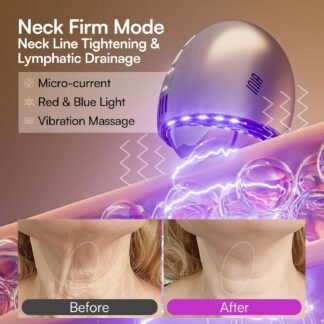 INIA 7-in-1 Red Light Therapy for Face and Neck Gua Sha Facial Massager Tool Device with Thermal and Cryo Mode for Puffiness & Firming Skincare Tool