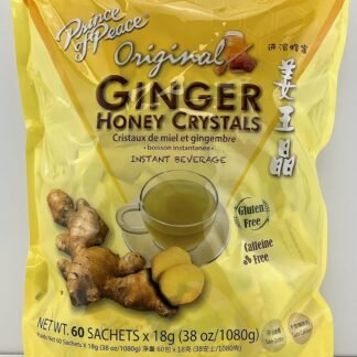 Instant Ginger Honey Crystals Family Value Pack 60 Sachets 18g per Sachets (Total 38oz/ 1080g) By Prince of Peace