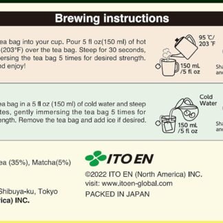ITO EN Oi Ocha Premium Japanese Matcha Genmaicha Green Tea - Tea Bags, 50 Count (Pack of 1)