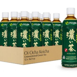 Ito En Oi Ocha Unsweetened Bold Green Tea, 16.9 Fluid Ounce (Pack of 12), Unsweetened, Low Calorie