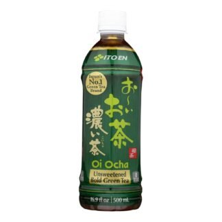 Ito En Oi Ocha Unsweetened Bold Green Tea, 16.9 Fluid Ounce (Pack of 12), Unsweetened, Low Calorie