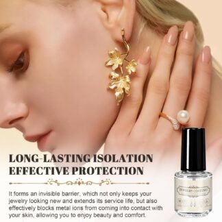 JAOJAO Jewelry Sealant, Jewelry Coating Long-Lasting Isolation Efficient Protection Avoid Oxidation for Necklaces Rings Bracelets Earrings Watch Chains, 5ml