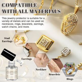 JAOJAO Jewelry Sealant, Jewelry Coating Long-Lasting Isolation Efficient Protection Avoid Oxidation for Necklaces Rings Bracelets Earrings Watch Chains, 5ml