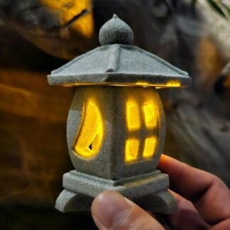 Japanese Pagoda LED Lamp Statue Figurine, LED Lantern Pagoda Statue Figurines for Home Table Decor - Style B