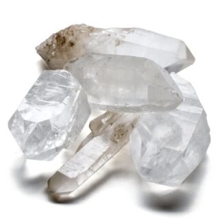 KALIFANO Quartz Points Bundle (500+ Carats) - Bulk High Energy Raw Lemurian Reiki Cuarzo Crystal Used for Clarity and Purpose - Information Card Included (Family Owned & Operated)