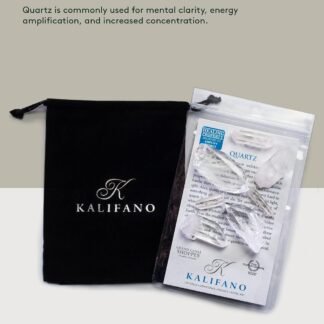KALIFANO Quartz Points Bundle (500+ Carats) - Bulk High Energy Raw Lemurian Reiki Cuarzo Crystal Used for Clarity and Purpose - Information Card Included (Family Owned & Operated)