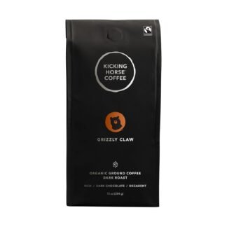 Kicking Horse Coffee, Grizzly Claw, Dark Roast, Ground, 10 oz - Certified Organic, Fairtrade, Kosher Coffee