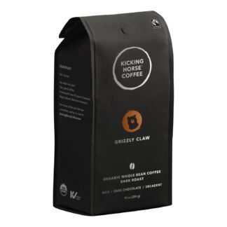 Kicking Horse Coffee, Grizzly Claw, Dark Roast, Whole Bean, 10 Oz - Certified Organic, Fairtrade, Kosher Coffee