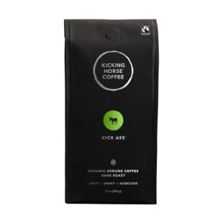 Kicking Horse Coffee, Kick Ass, Dark Roast, Ground, 10 Oz - Certified Organic, Fairtrade, Kosher Coffee