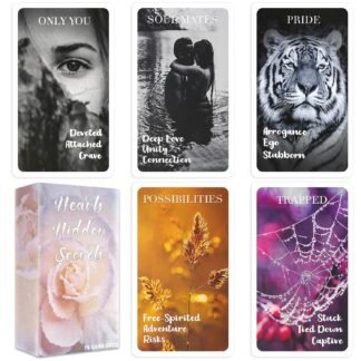 Knana Hearts Hidden Secrets Oracle Cards, Twin Flame Love Oracle Cards, Oracle Deck for Beginner, Help Their Unlock The True Face of Your Heart