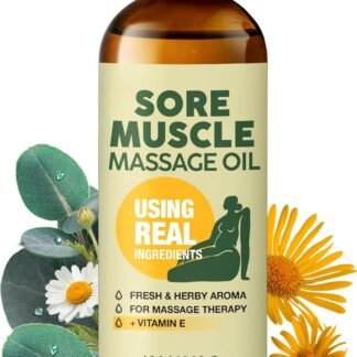Kukka Sore Muscle Massage Oil for Professional Massages - 3.4 Fl Oz - Made with Eucalyptus & Roman Chamomile, Relaxing Body & Face Oil for Sore Muscles, Spa & Yoga, Fast-Absorbing