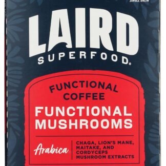 Laird Superfood Peruvian Medium Roast Coffee with Functional Mushrooms, Certified Organic Peruvian Ground Coffee Beans, Gluten-Free, Dairy-Free, Non-GMO, Paleo, Keto Friendly,...