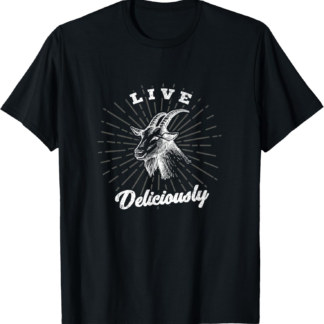 Live Deliciously Occult Wiccan Goat Pagan t shirt and gift T-Shirt