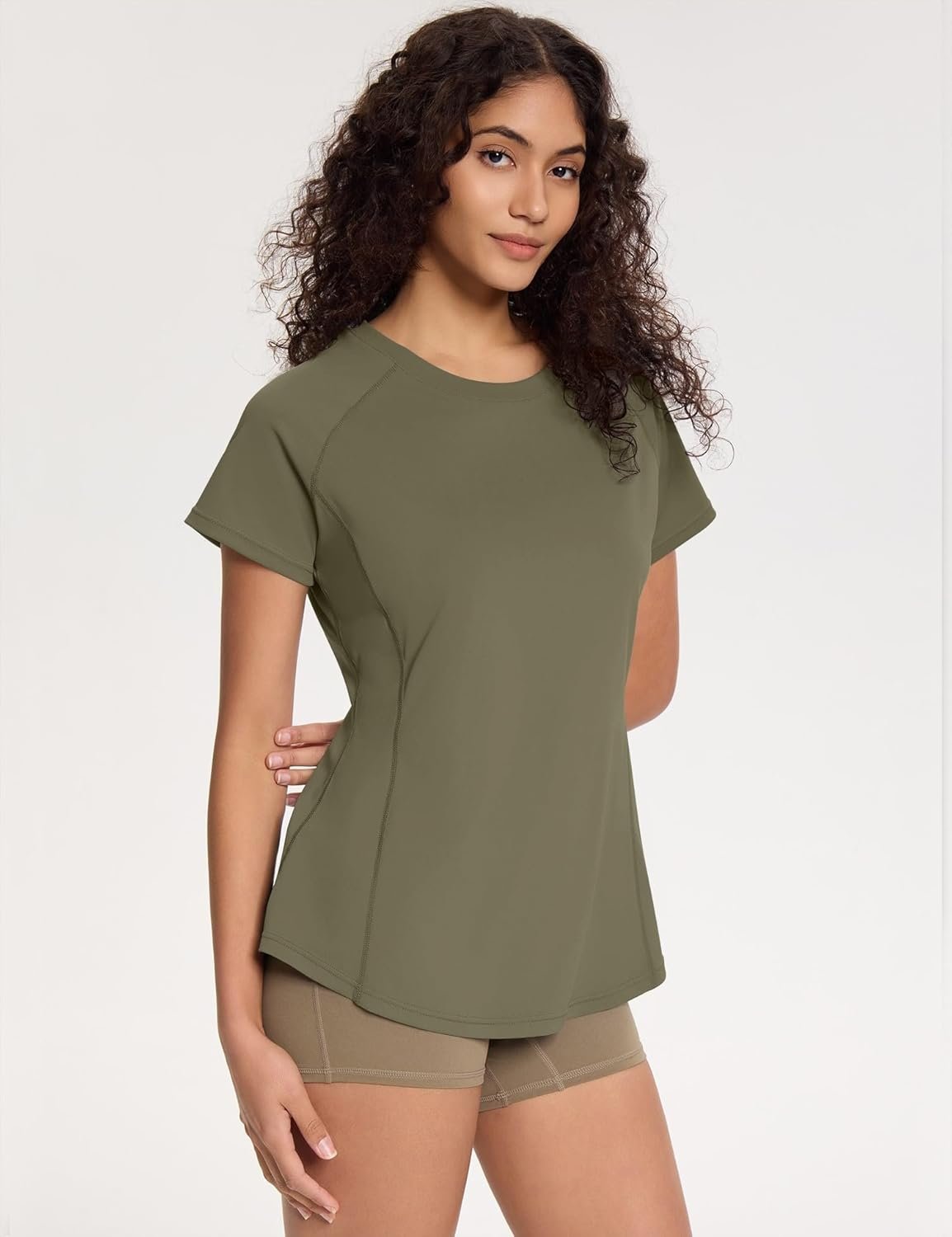 Loovoo Workout Tops for Women Loose Fit Breathable Activewear Cool Quick Dry Gym Athletic Tee Top