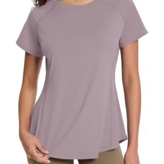 Loovoo Workout Tops for Women Loose Fit Breathable Activewear Cool Quick Dry Gym Athletic Tee Top