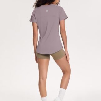 Loovoo Workout Tops for Women Loose Fit Breathable Activewear Cool Quick Dry Gym Athletic Tee Top