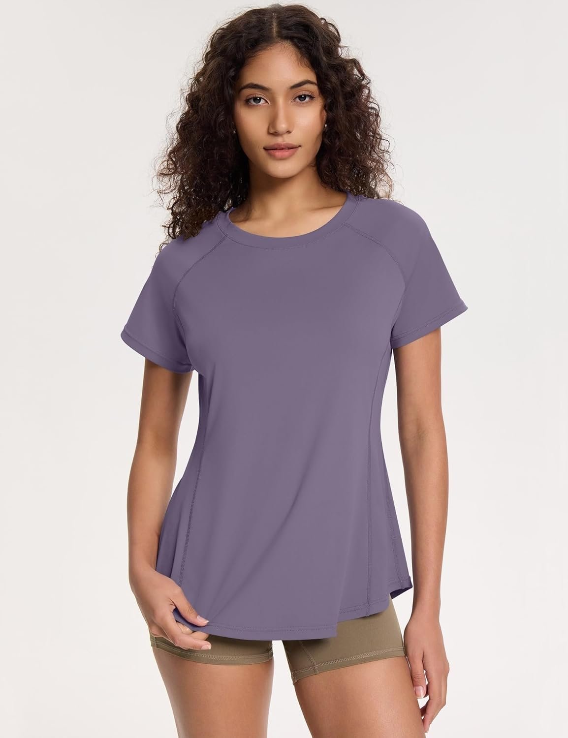 Loovoo Workout Tops for Women Loose Fit Breathable Activewear Cool Quick Dry Gym Athletic Tee Top