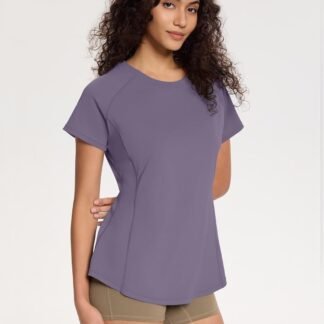 Loovoo Workout Tops for Women Loose Fit Breathable Activewear Cool Quick Dry Gym Athletic Tee Top