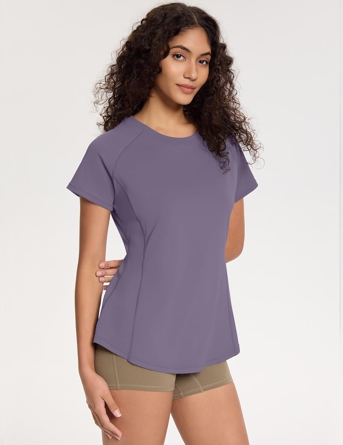 Loovoo Workout Tops for Women Loose Fit Breathable Activewear Cool Quick Dry Gym Athletic Tee Top