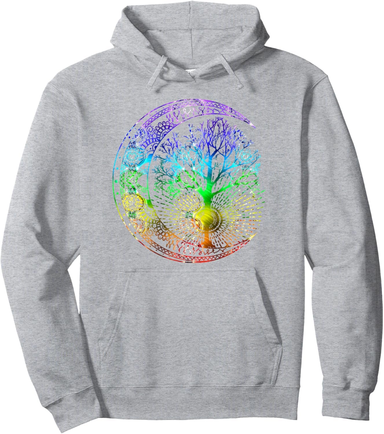 Mandala Moon Chakra Tree of Life Pullover Hoodie - lunas-mystic-emporium.com Mandala Moon Chakra Tree of Life Pullover Hoodie