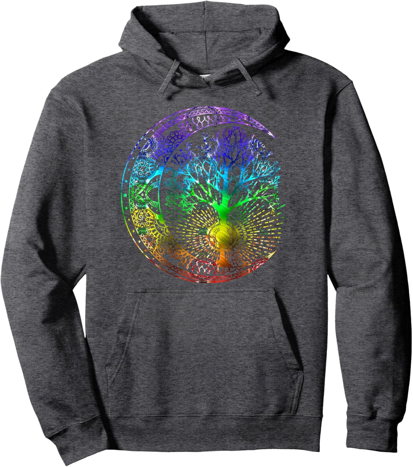 Mandala Moon Chakra Tree of Life Pullover Hoodie - lunas-mystic-emporium.com Mandala Moon Chakra Tree of Life Pullover Hoodie