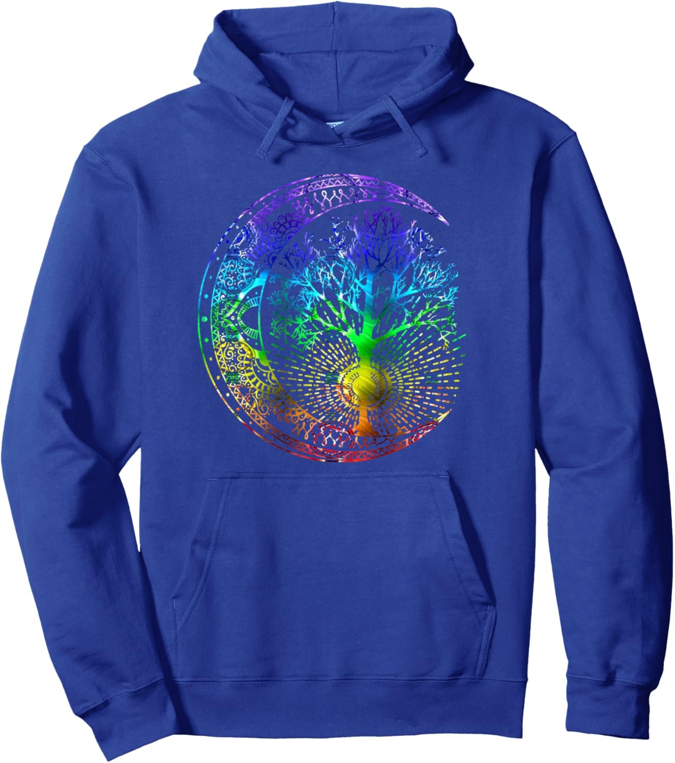 Mandala Moon Chakra Tree of Life Pullover Hoodie - lunas-mystic-emporium.com Mandala Moon Chakra Tree of Life Pullover Hoodie