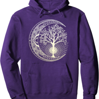 Mandala Moon Tree of Life Pullover Hoodie