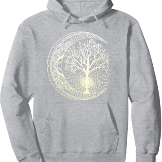 Mandala Moon Tree of Life Pullover Hoodie