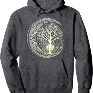 Mandala Moon Tree of Life Pullover Hoodie