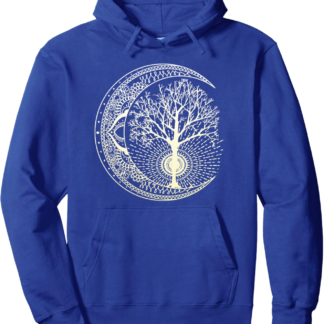 Mandala Moon Tree of Life Pullover Hoodie