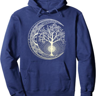 Mandala Moon Tree of Life Pullover Hoodie
