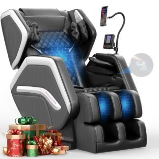 Massage Chair Full Body, Zero Gravity Massage Chair 2025 for Back Fatigue with 10 Fixed Rollers, Airbags, Heating, Phone Controller, Bluetooth Speaker, Nightlights for Living...