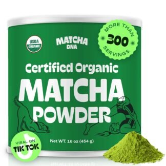 MATCHA DNA Certified Organic Matcha Green Tea Powder (16 oz TIN CAN)