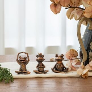 Meditating Yoga Frog Figurines - Set of 3 Zen Garden Statues Sculptures for Home Decor Shelf Decor Office or Outdoor Patio - Peaceful Frog Lovers Gift for Women - lunas-mystic-emporium.com Meditating Yoga Frog Figurines - Set of 3 Zen Garden Statues, Sculptures for Home Decor, Shelf Decor, Office, or Outdoor Patio - Peaceful Frog Lovers Gift for Women