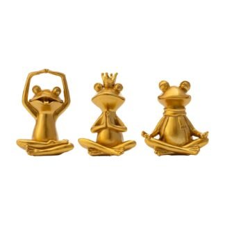 Meditating Yoga Frog Figurines - Set of 3 Zen Garden Statues Sculptures for Home Decor Shelf Decor Office or Outdoor Patio - Peaceful Frog Lovers Gift for Women - lunas-mystic-emporium.com Meditating Yoga Frog Figurines - Set of 3 Zen Garden Statues, Sculptures for Home Decor, Shelf Decor, Office, or Outdoor Patio - Peaceful Frog Lovers Gift for Women