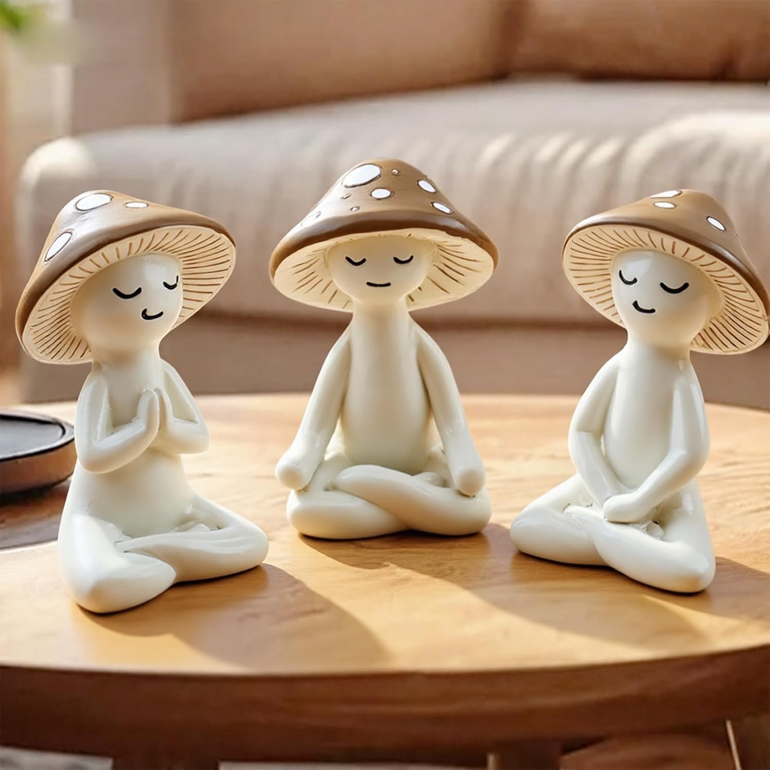 Meditation Mushroom Resin Statues Cute Yoga Mushroom Figurines for Desk Home Office Garden Decor Zen Resin Sculptures for Living Room Patio Tabletop Backyard - lunas-mystic-emporium.com Meditation Mushroom Resin Statues – Cute Yoga Mushroom Figurines for Desk, Home, Office & Garden Decor – Zen Resin Sculptures for Living Room, Patio, Tabletop & Backyard...
