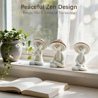 Meditation Mushroom Resin Statues Cute Yoga Mushroom Figurines for Desk Home Office Garden Decor Zen Resin Sculptures for Living Room Patio Tabletop Backyard - lunas-mystic-emporium.com Meditation Mushroom Resin Statues – Cute Yoga Mushroom Figurines for Desk, Home, Office & Garden Decor – Zen Resin Sculptures for Living Room, Patio, Tabletop & Backyard...