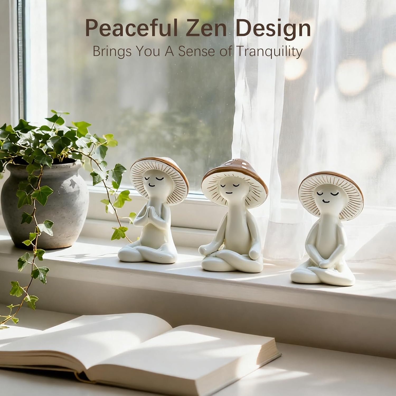 Meditation Mushroom Resin Statues Cute Yoga Mushroom Figurines for Desk Home Office Garden Decor Zen Resin Sculptures for Living Room Patio Tabletop Backyard - lunas-mystic-emporium.com Meditation Mushroom Resin Statues – Cute Yoga Mushroom Figurines for Desk, Home, Office & Garden Decor – Zen Resin Sculptures for Living Room, Patio, Tabletop & Backyard...