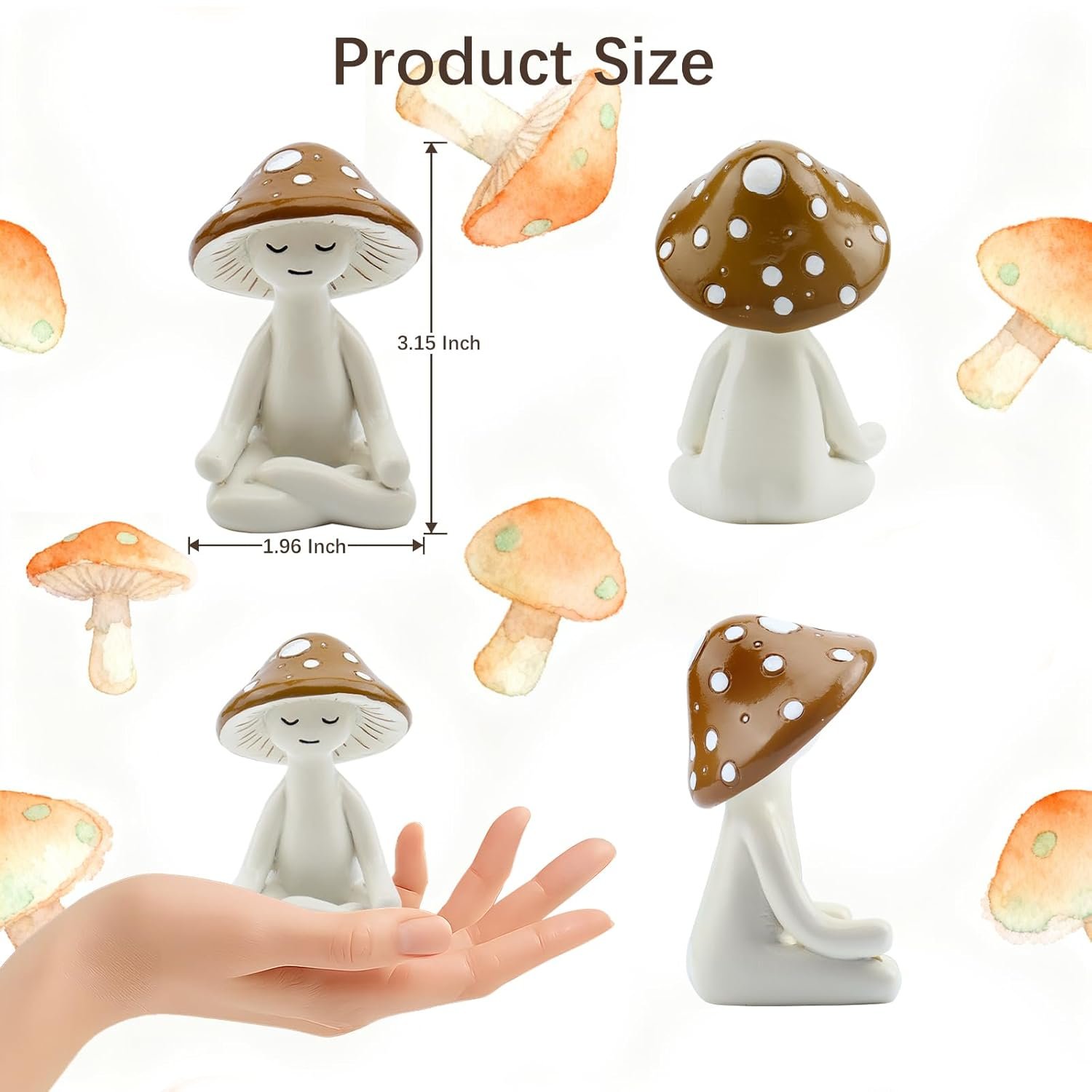 Meditation Mushroom Resin Statues Cute Yoga Mushroom Figurines for Desk Home Office Garden Decor Zen Resin Sculptures for Living Room Patio Tabletop Backyard - lunas-mystic-emporium.com Meditation Mushroom Resin Statues – Cute Yoga Mushroom Figurines for Desk, Home, Office & Garden Decor – Zen Resin Sculptures for Living Room, Patio, Tabletop & Backyard...