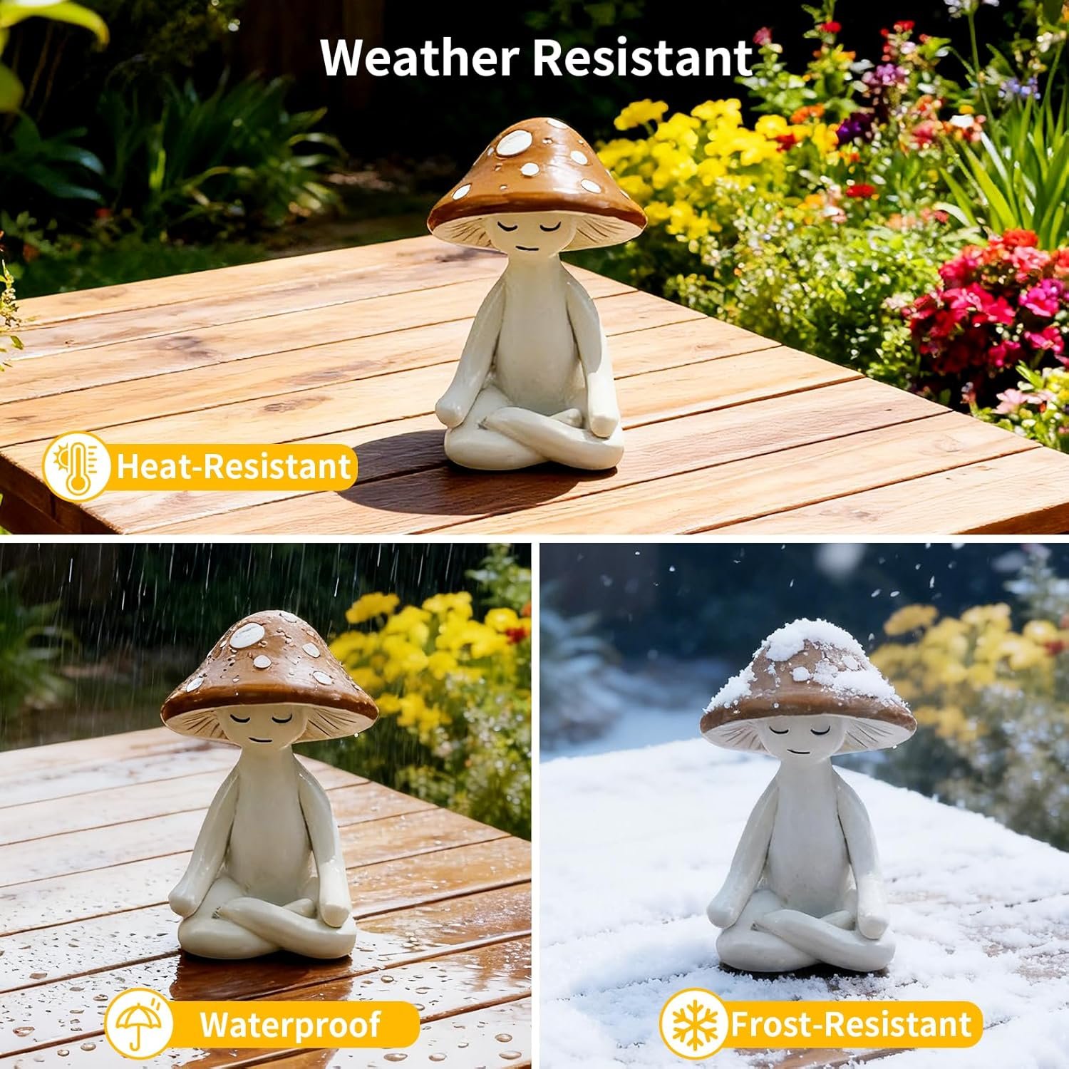 Meditation Mushroom Resin Statues Cute Yoga Mushroom Figurines for Desk Home Office Garden Decor Zen Resin Sculptures for Living Room Patio Tabletop Backyard - lunas-mystic-emporium.com Meditation Mushroom Resin Statues – Cute Yoga Mushroom Figurines for Desk, Home, Office & Garden Decor – Zen Resin Sculptures for Living Room, Patio, Tabletop & Backyard...