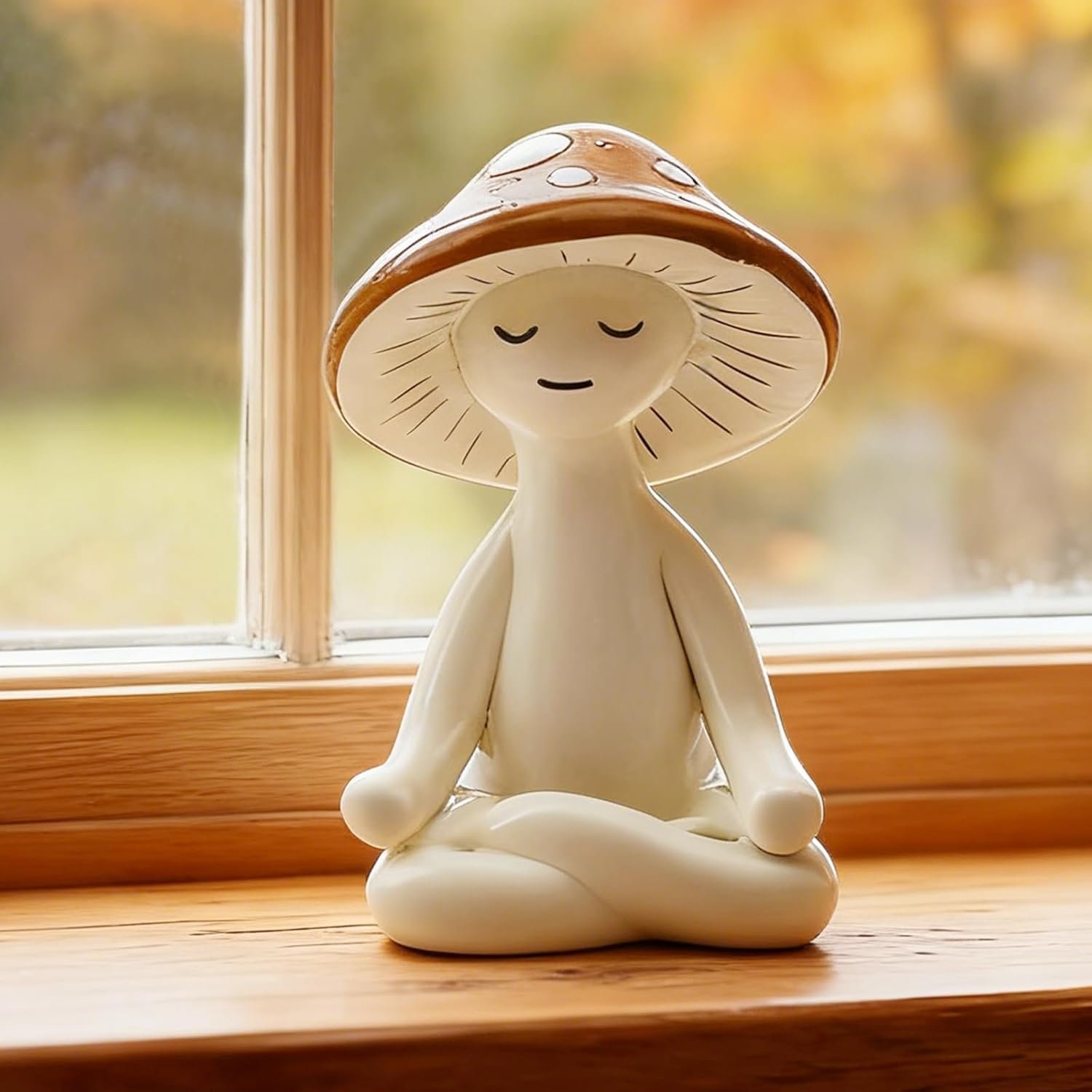 Meditation Mushroom Resin Statues Cute Yoga Mushroom Figurines for Desk Home Office Garden Decor Zen Resin Sculptures for Living Room Patio Tabletop Backyard - lunas-mystic-emporium.com Meditation Mushroom Resin Statues – Cute Yoga Mushroom Figurines for Desk, Home, Office & Garden Decor – Zen Resin Sculptures for Living Room, Patio, Tabletop & Backyard...
