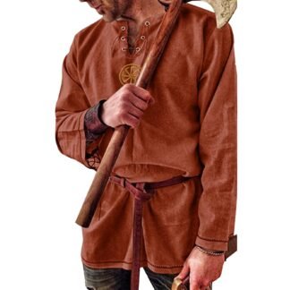 Men's Fashion Cotton Linen Shirt Long Sleeve Solid Color Ethnic Beach Yoga Top