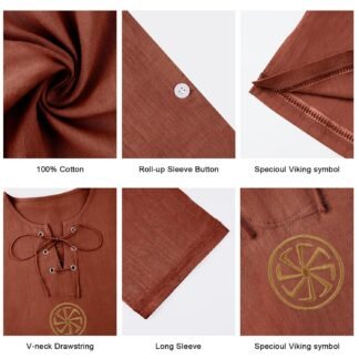 Men's Fashion Cotton Linen Shirt Long Sleeve Solid Color Ethnic Beach Yoga Top