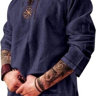 Men's Fashion Cotton Linen Shirt Long Sleeve Solid Color Ethnic Beach Yoga Top